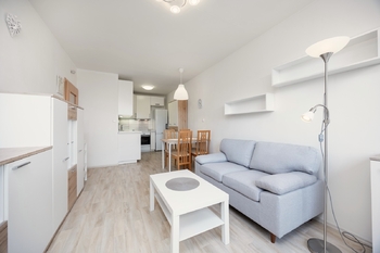 Obývací pokoj s kuchyňským koutem - Pronájem bytu 2+kk v družstevním vlastnictví 42 m², Praha 4 - Chodov