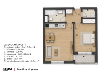 Prodej bytu 2+kk v osobním vlastnictví 48 m², Praha 10 - Uhříněves