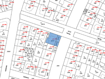 snímek z katastrální mapy - Prodej restaurace 172 m², Brno