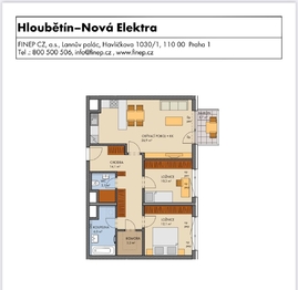 Pronájem bytu 3+kk v osobním vlastnictví 80 m², Praha 9 - Hloubětín