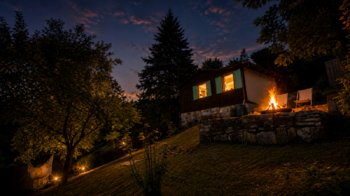 Večerní pohled - Prodej chaty / chalupy 30 m², Povrly