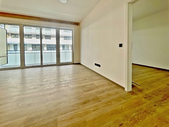 obývací pokoj s kuchyní - Pronájem bytu 2+kk v osobním vlastnictví 56 m², České Budějovice