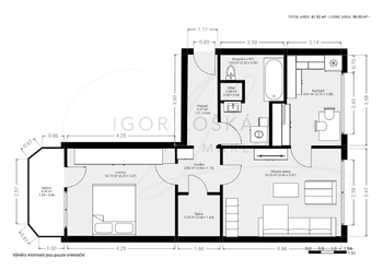 Pronájem bytu 2+1 v osobním vlastnictví 59 m², Brno