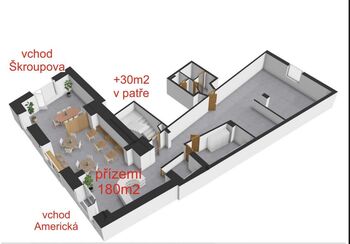 Pronájem kancelářských prostor 210 m², Plzeň