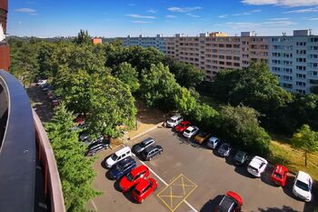 Balkon (pokoj A) - Pronájem bytu 3+1 v osobním vlastnictví 78 m², Brno