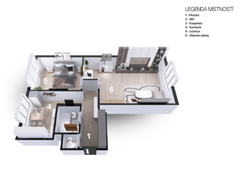 Prodej bytu 2+1 v osobním vlastnictví 54 m², Ostrava