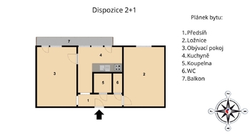 Prodej bytu 2+1 v osobním vlastnictví 52 m², Litvínov