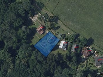 KM  s lokací nemovitosti. - Prodej chaty / chalupy 44 m², Lukov