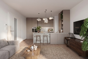 Vizualizace - Prodej bytu 2+kk v osobním vlastnictví 42 m², Hostivice