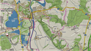 Poloha na mapě. - Pronájem skladovacích prostor, Hluboká nad Vltavou