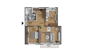 Prodej bytu 3+1 v osobním vlastnictví 80 m², Aš