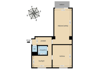 Prodej bytu 2+1 v osobním vlastnictví 57 m², Praha 10 - Strašnice