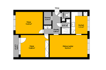 Pronájem bytu 3+kk v osobním vlastnictví 69 m², Kolín