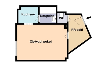 Pronájem bytu 1+kk v osobním vlastnictví 34 m², Praha 9 - Libeň