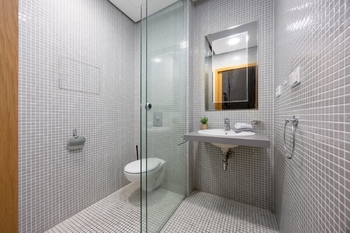 WC v "přízemí" mezonetu - Prodej bytu 3+kk v osobním vlastnictví 83 m², Praha 10 - Vinohrady