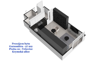 Pronájem bytu 1+kk v osobním vlastnictví 28 m², Praha 10 - Vršovice