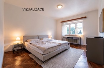 VIZUALIZACE - takto může vypadat ložnice - Pronájem bytu 2+1 v osobním vlastnictví 72 m², Vsetín