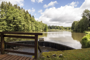 rybník s přepadem - Prodej zemědělského objektu 550 m², Strmilov