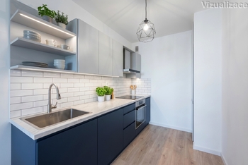 Vizualizace kuchyně - Prodej bytu 3+kk v osobním vlastnictví 62 m², Praha 4 - Chodov