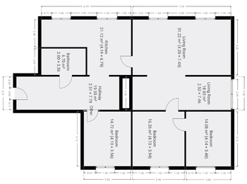 půdorys - Pronájem bytu 4+1 v osobním vlastnictví 144 m², Most