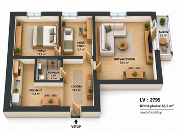 Prodej bytu 2+1 v osobním vlastnictví 69 m², Karlovy Vary