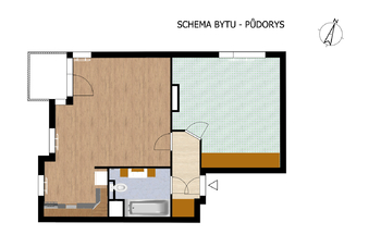 Prodej bytu 2+kk v osobním vlastnictví 52 m², Praha 5 - Stodůlky