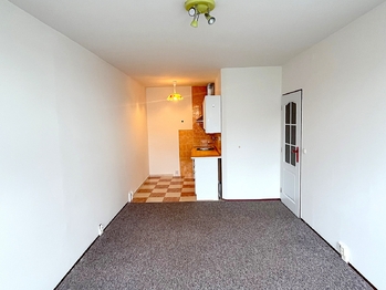 Obývací pokoj s kuchyní - Pronájem bytu 2+kk v osobním vlastnictví 47 m², Praha 8 - Kobylisy