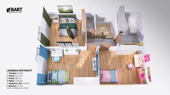 Prodej bytu 5+1 v osobním vlastnictví 115 m², Kuřim