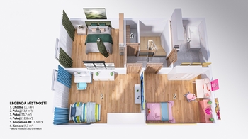Prodej bytu 5+1 v osobním vlastnictví 115 m², Kuřim