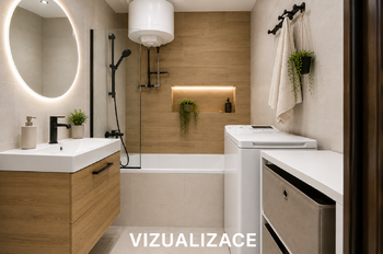 Koupelna - Prodej bytu 1+1 v osobním vlastnictví 30 m², Bojkovice