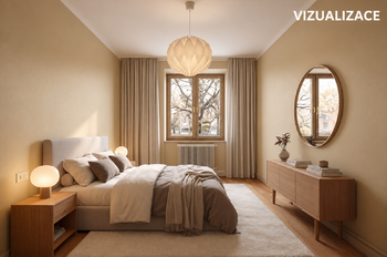 Vizualizace - Ložnice - Prodej bytu 3+1 v osobním vlastnictví 114 m², Břeclav