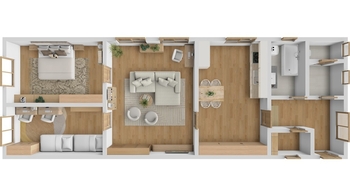 Půdorys - Prodej bytu 3+1 v osobním vlastnictví 114 m², Břeclav