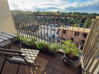Balkón - Prodej bytu 3+kk v osobním vlastnictví 120 m², Praha 6 - Suchdol
