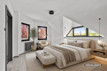 Vizualizace ložnice - Prodej domu 253 m², Doksy