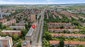 vyznačení budovy - Pronájem bytu 2+1 v osobním vlastnictví 50 m², Praha 10 - Strašnice