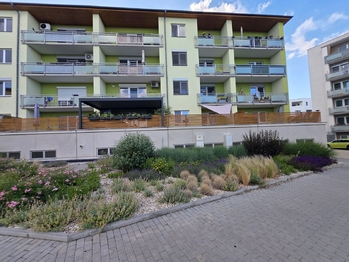 pohled-na-terasu - Pronájem bytu 2+kk v osobním vlastnictví 46 m², Šlapanice