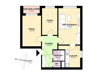 Pronájem bytu 3+1 v osobním vlastnictví 63 m², Brandýs nad Labem-Stará Boleslav
