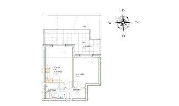 Půdorys - Pronájem bytu 2+kk v osobním vlastnictví 42 m², Brandýs nad Labem-Stará Boleslav