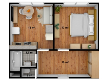 Pronájem bytu 1+1 v osobním vlastnictví 40 m², Opočno