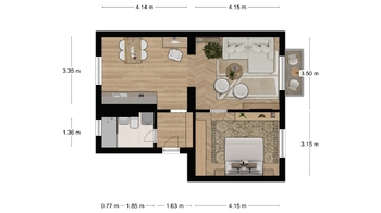 Prodej bytu 2+1 v osobním vlastnictví 49 m², Slaný