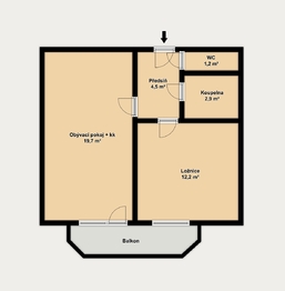 Prodej bytu 2+kk v osobním vlastnictví 45 m², Brno