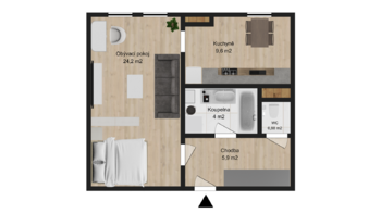 Pronájem bytu 1+1 v družstevním vlastnictví 45 m², Aš