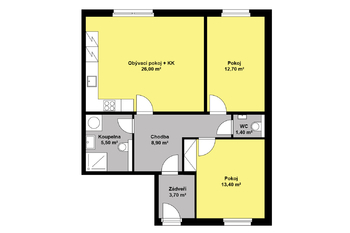 Prodej bytu 3+kk v osobním vlastnictví 78 m², Poděbrady