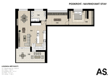 Prodej bytu 4+kk v osobním vlastnictví 139 m², Praha 4 - Braník