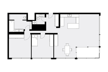 Plánek bytu - Pronájem bytu 3+kk v osobním vlastnictví 112 m², Praha 8 - Libeň