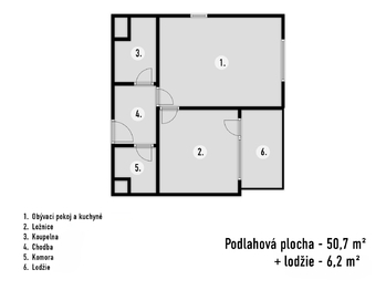 Prodej bytu 2+kk v osobním vlastnictví 51 m², Praha 9 - Vysočany