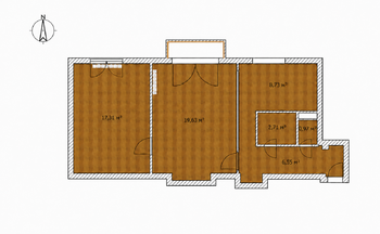 Prodej bytu 2+1 v osobním vlastnictví 56 m², Praha 9 - Vysočany