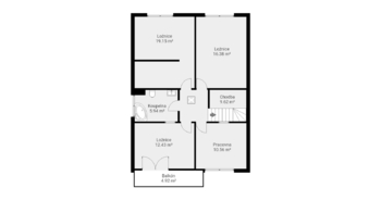 Půdorys 1.patro - Prodej domu 155 m², Horoušany