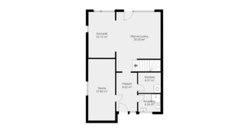 Půdorys přízemí - Prodej domu 155 m², Horoušany