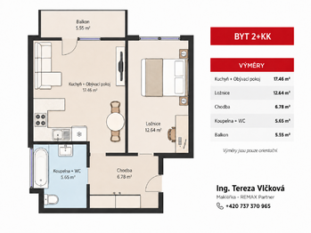 Pronájem bytu 2+kk v osobním vlastnictví 43 m², Mladá Boleslav
